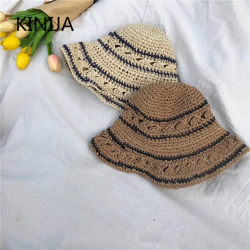 Sombrero de verano para mujer, - Bucket Hat Straw reseña y precio